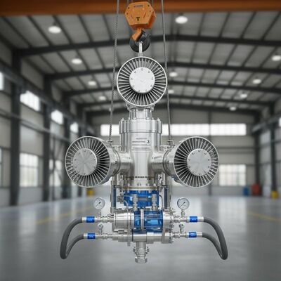 Số Rotor 3 Rotary Flux Injector được trang bị bởi khí nén N2 và nâng bằng cần cẩu để tối ưu hóa tiêm chất lỏng công nghiệp