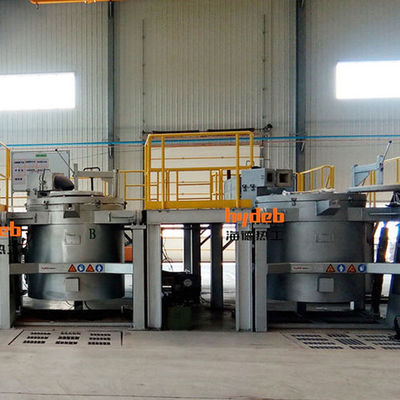 Đúc nhôm nóng chảy Nghiêng lò nung bằng khí đốt