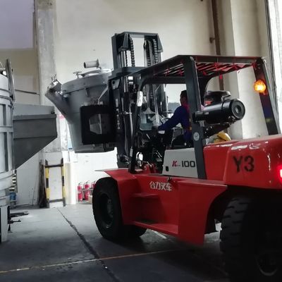 Phạm vi nhiệt độ tùy chỉnh Lò chuyển nhượng nhôm nóng chảy với tay cầm