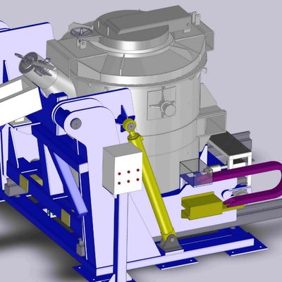 Phạm vi nhiệt độ tùy chỉnh Lò chuyển nhượng nhôm nóng chảy với tay cầm