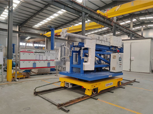 Bộ nạp từ thông quay với điều khiển áp suất phun bằng động cơ servo, tốc độ 0-300mm/s và áp suất 25MPa để tinh luyện nhôm