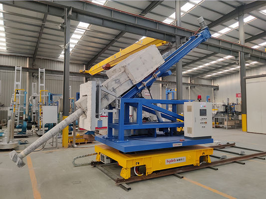 Bộ nạp từ thông quay với điều khiển áp suất phun bằng động cơ servo, tốc độ 0-300mm/s và áp suất 25MPa để tinh luyện nhôm