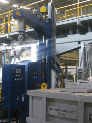 Graphite Shaft vật liệu Rotary Degassing Unit với ba giai đoạn bốn dây nguồn điện 100-500 Rpm tốc độ quay