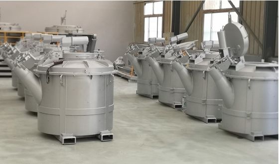 360 ° Chuyển vòng túi chuyển chất lỏng nhôm với kiểu nâng và thiết kế nồi trà cho nhôm nóng chảy