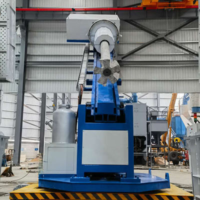 Bộ nạp từ thông quay với điều khiển áp suất phun bằng động cơ servo, tốc độ 0-300mm/s và áp suất 25MPa để tinh luyện nhôm