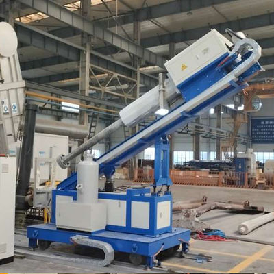 Bộ nạp từ thông quay với điều khiển áp suất phun bằng động cơ servo, tốc độ 0-300mm/s và áp suất 25MPa để tinh luyện nhôm