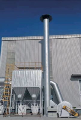 Máy hút bụi dạng ống thân thiện với môi trường, lưu lượng gió lớn, hiệu quả loại bỏ bụi cao và hệ thống điều khiển PLC