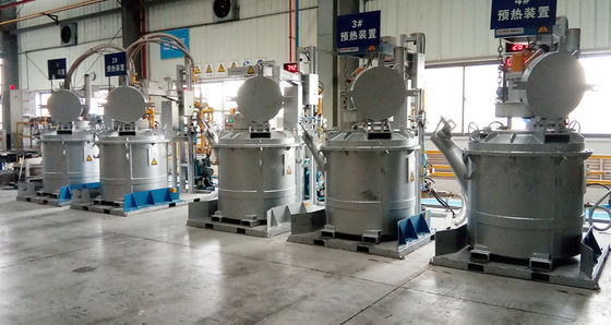 1000KG Capacity Lò chuyển nhôm nóng chảy để tăng nhiệt độ bề mặt thấp