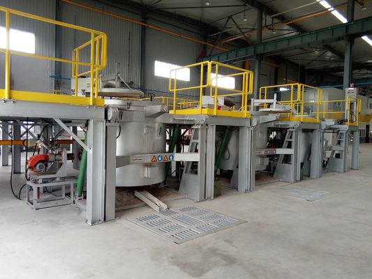 Hoạt động im lặng Lò đúc gelectric Lò nung chảy nhôm 800K Nghiêng thủy lực