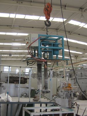Tạm dừng Bộ khử khí bằng máy quay Quy trình tinh chế nhôm 500 vòng / phút